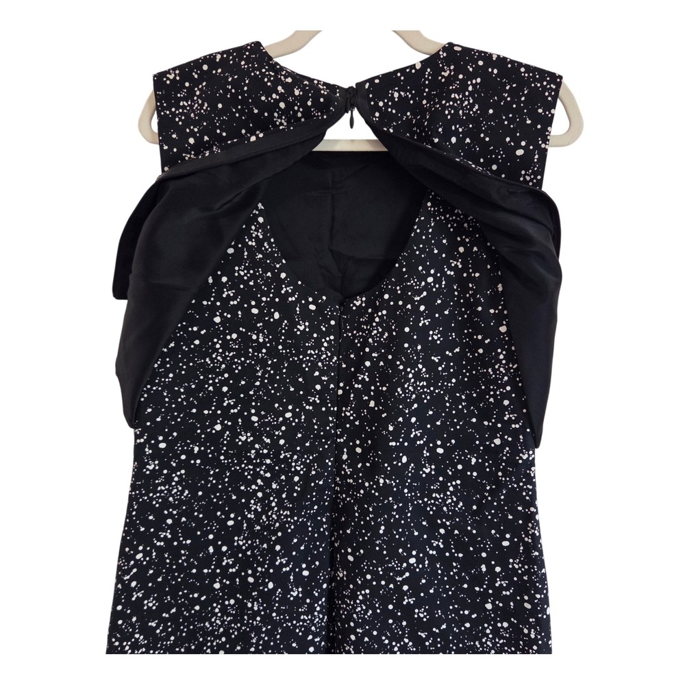 Kate Spade Black White Speckled Print Sheath Dress Back Zip Women Size‎ 10 - Picture 6 of 9
